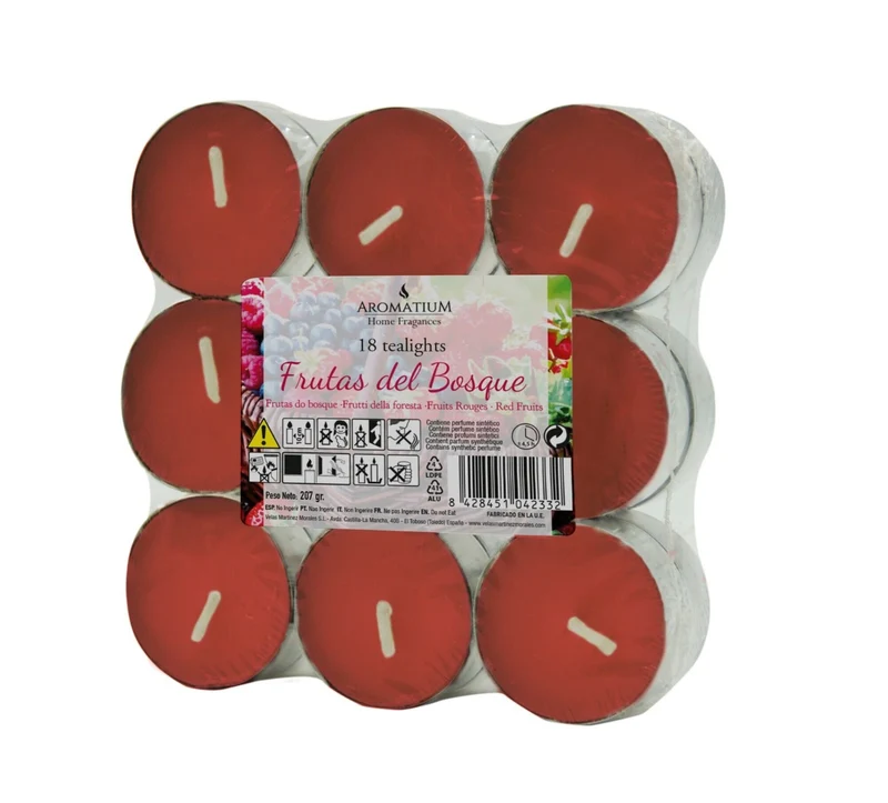 Ambientador tealights frutas del bosque Martinez morales 18u