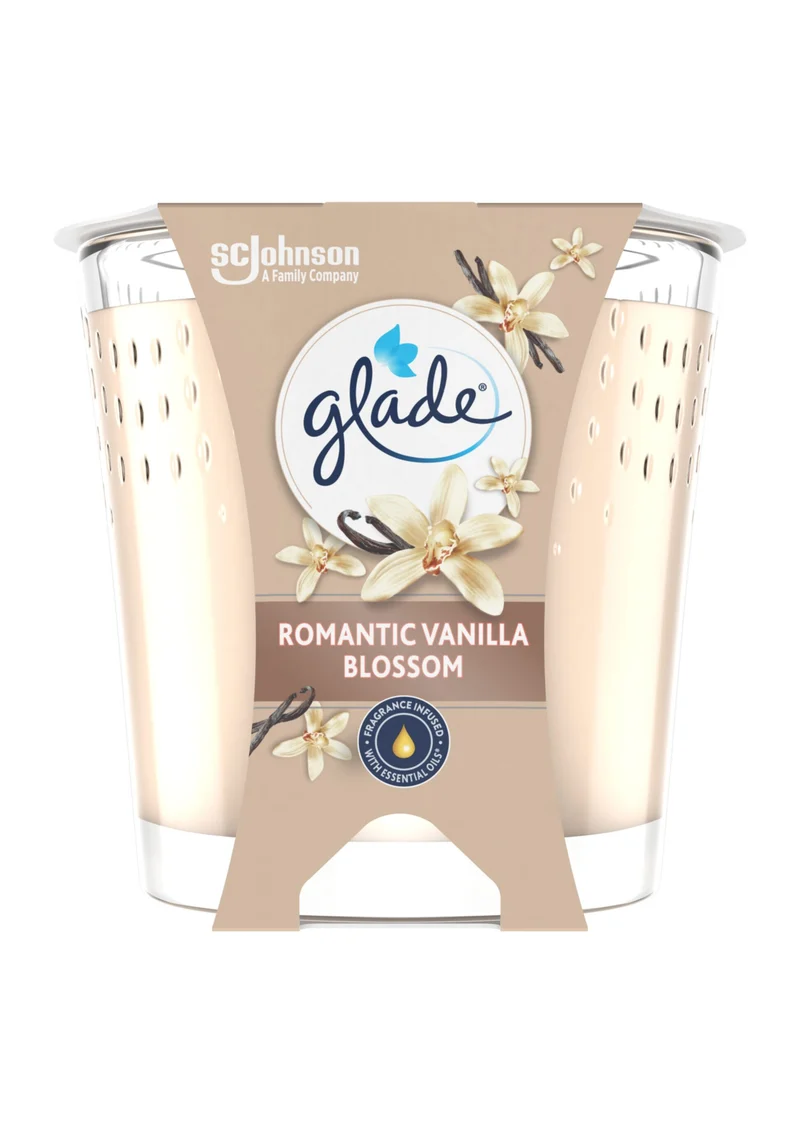 Ambientador vela romantic vainilla Glade 112ml