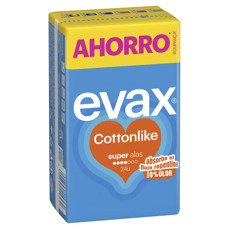 Compresa cottonlike alas super Evax 24u