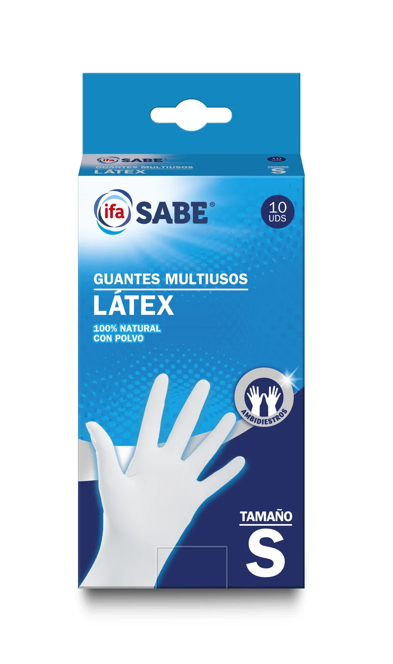 Guante multiuso latex pequeño Ifa sabe 10u
