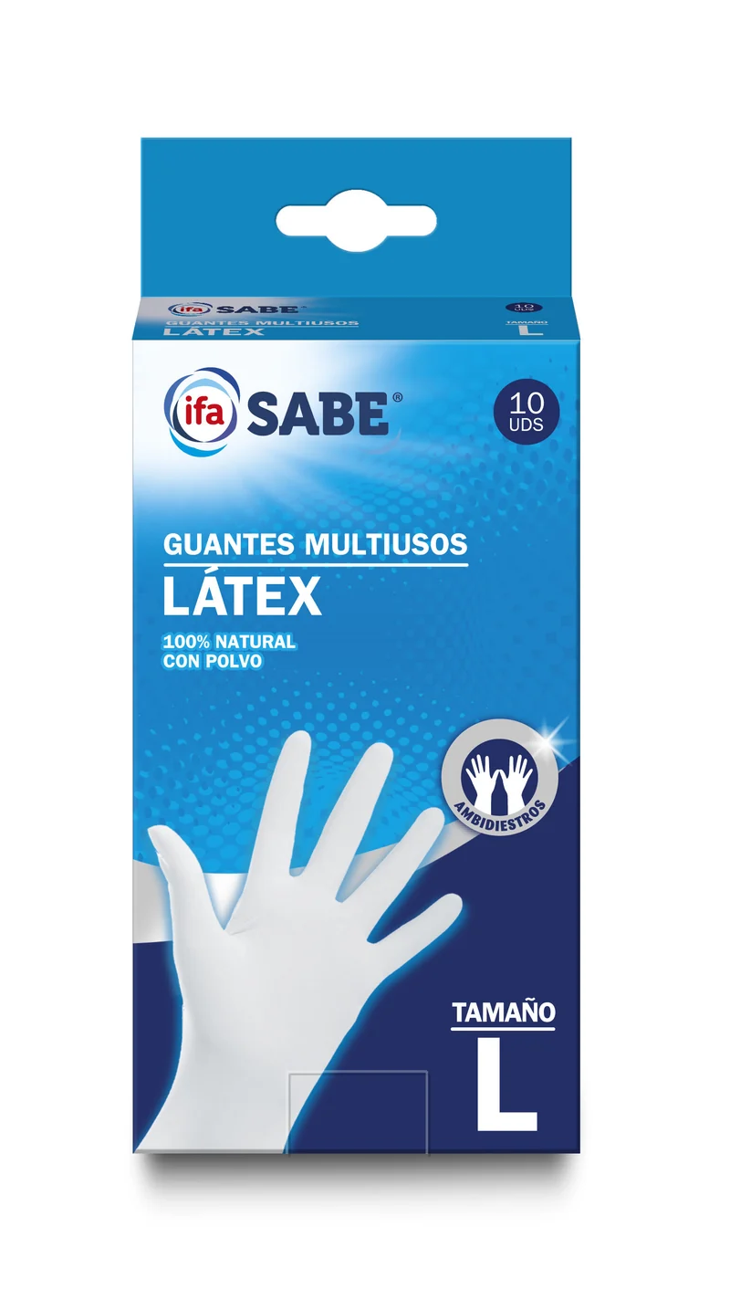 Guante multiuso latex grande Ifa sabe 10u