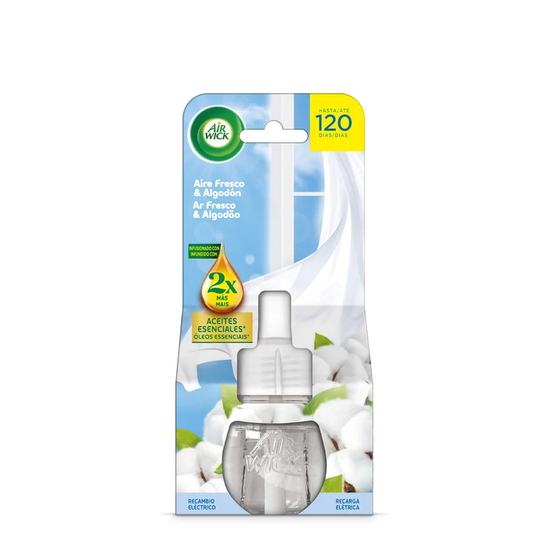 Ambientador eléctrico aire fresco & algodón Airwick 19ml