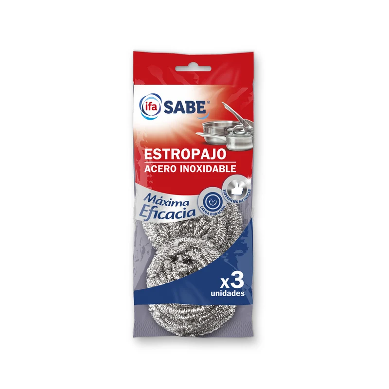 Estropajo inoxidable Ifa sabe 3u