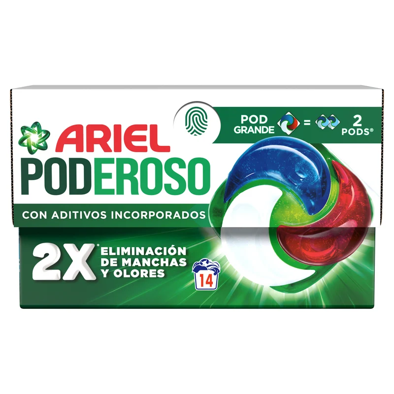 Detergente cápsulas poderoso original Ariel 14d