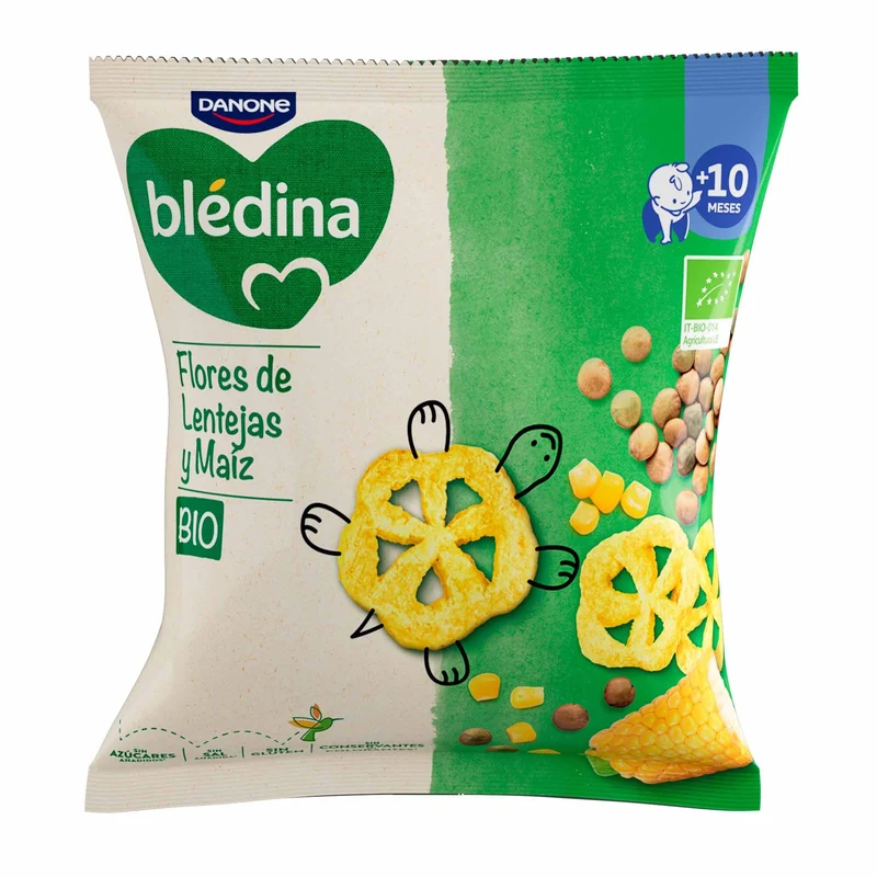 Snack flores de lenteja y maiz Blédina 20g
