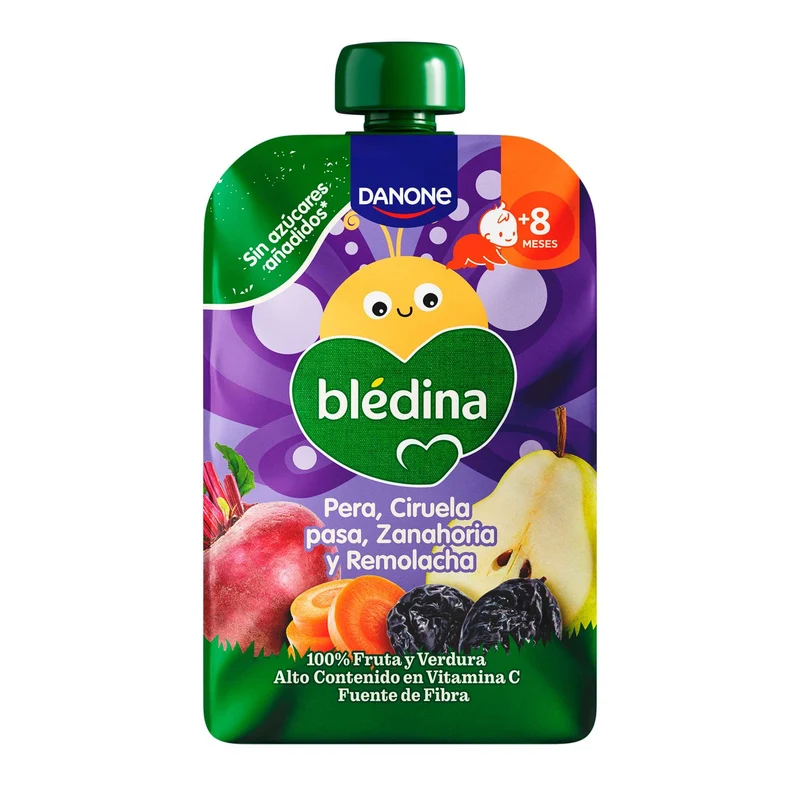 Compota pera/zanahoria/ciruela/remolacha Blédina 100g