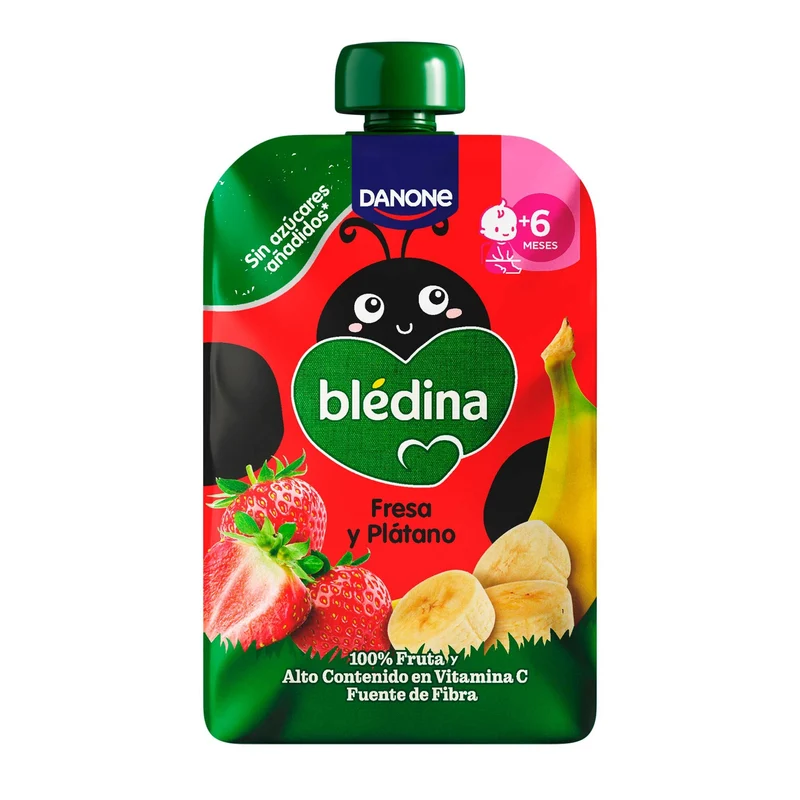 Compota platano/fresa Blédina 100g