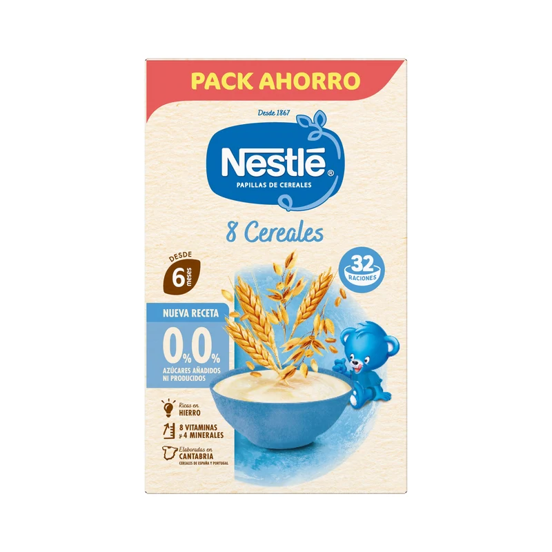 Preparado papilla 8 cereales Nestle 480g