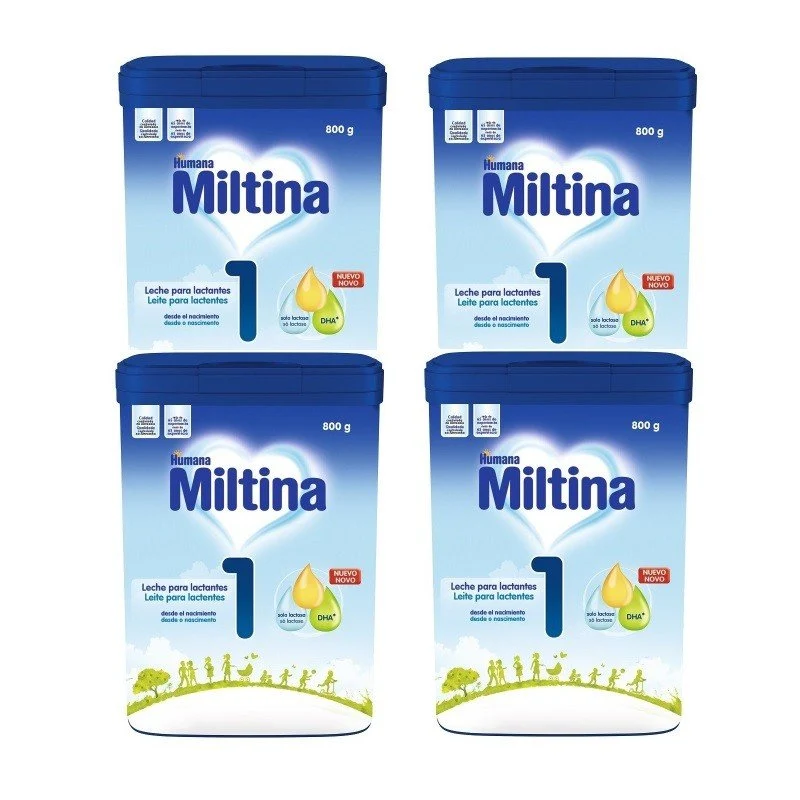 MILTINA 1 Leche de Inicio para Lactantes PACK 4x800gr