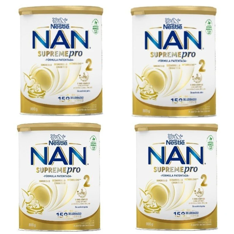 NAN Pack Supreme Pro 2 Leche de Continuación en Polvo 4x800gr