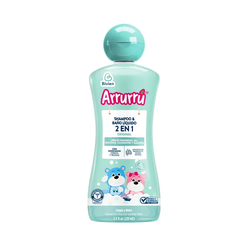 Shampoo y baño liquido 2 en 1 Arrurru Original X 220 ml