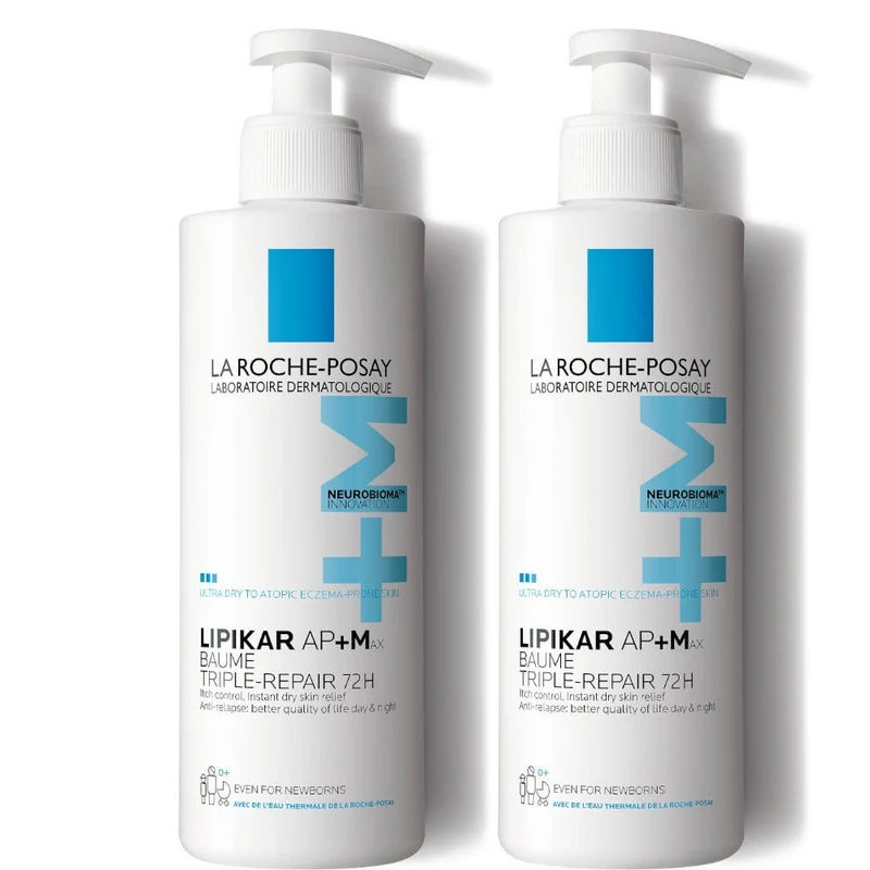 LIPIKAR Baume AP+Max Bálsamo Emoliente DUPLO 2x400ml - LA ROCHE POSAY