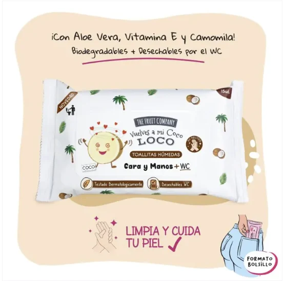Toallitas Húmedas Coco - THE FRUIT COMPANY