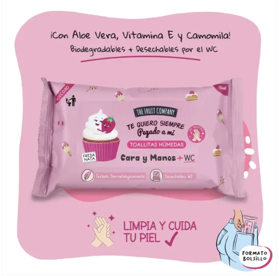Toallitas Húmedas Fresa y Nata - THE FRUIT COMPANY