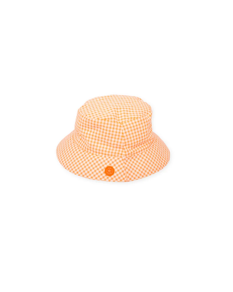 GORRO REVERSIBLE VICHY NARANJA-ESTRELLAS