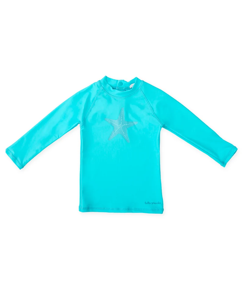 CAMISETA BAÑO ESTRELLA TURQUESA