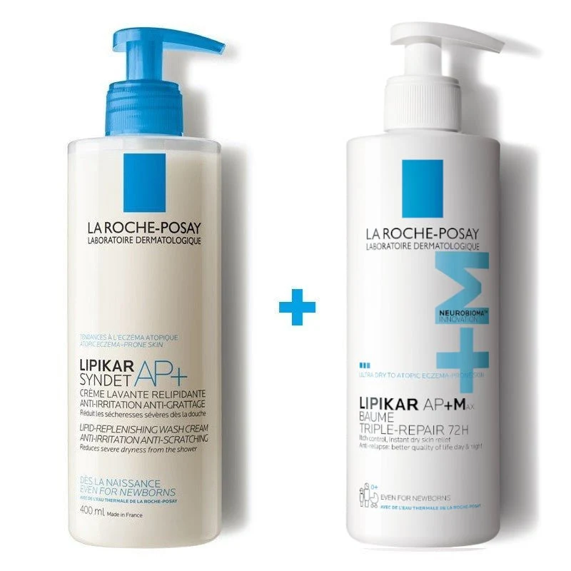 LIPIKAR Syndet AP+ Gel Crema 400ml + Baume AP+Max Bálsamo Emoliente 400ml