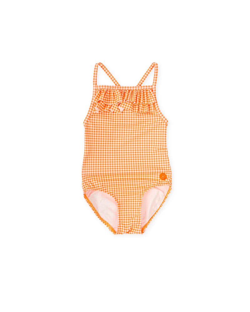 BAÑADOR VICHY NARANJA
