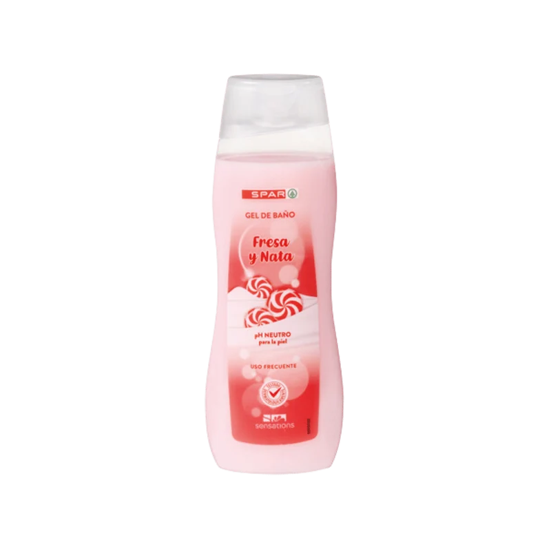 Gel de Baño Fresa y Nata Sensations 750ml