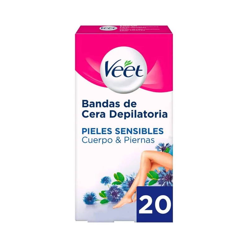 Veet Bandas de Cera Depilatoria Corporal Piel Sensible