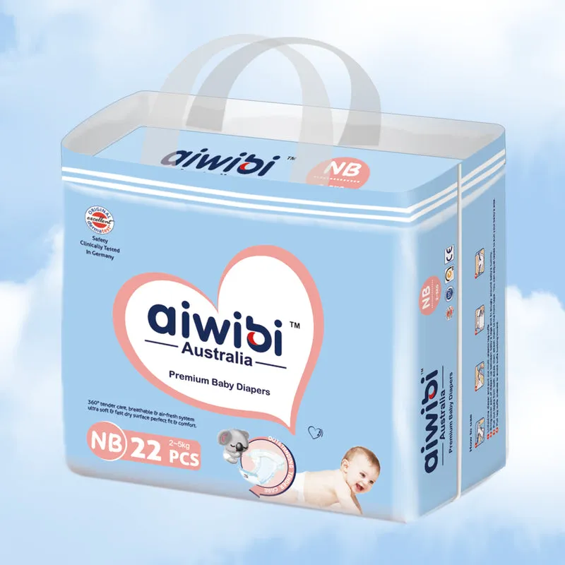 1 Paquete de Pañal para Bebés Premium - Recién Nacido - 22 unidades - 2 a 5 kg