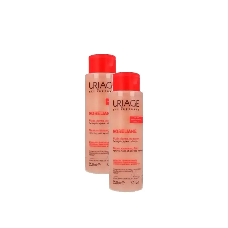 Uriage Roséliane Fluido Dermolimpiador 250 ml, pack 2