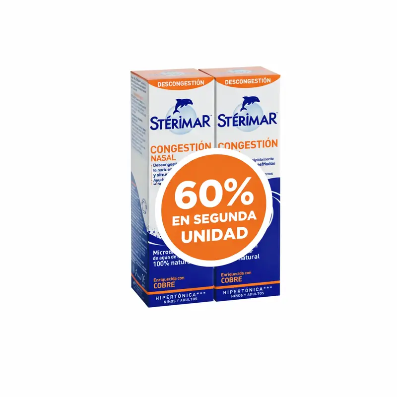 Sterimar Congestión, Pack 60% Gratis 2ªud , 100 + 100 ml