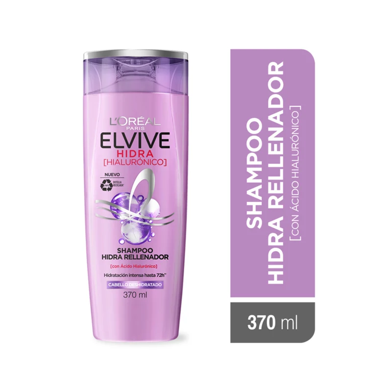 Shampoo Elvive Hidra Hialurónico - Cabello Deshidratado X 370Ml