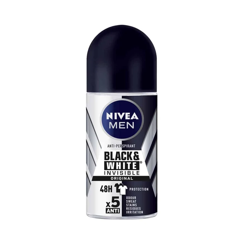 Desodorante Roll-on Nivea Men Black & White Invisible