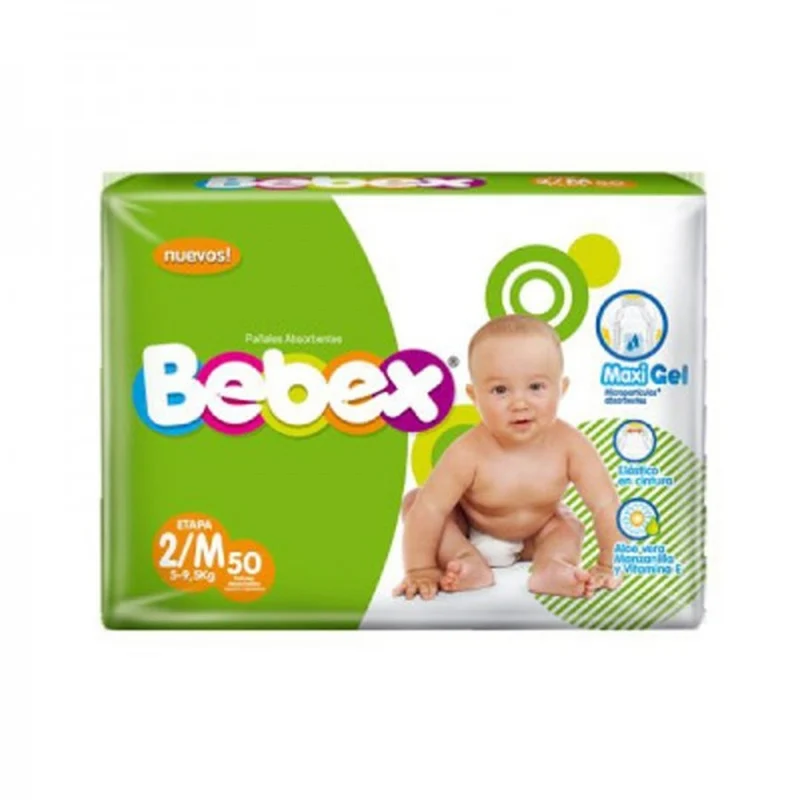 Pañales Bebex Etapa 2/M x 50 Unds