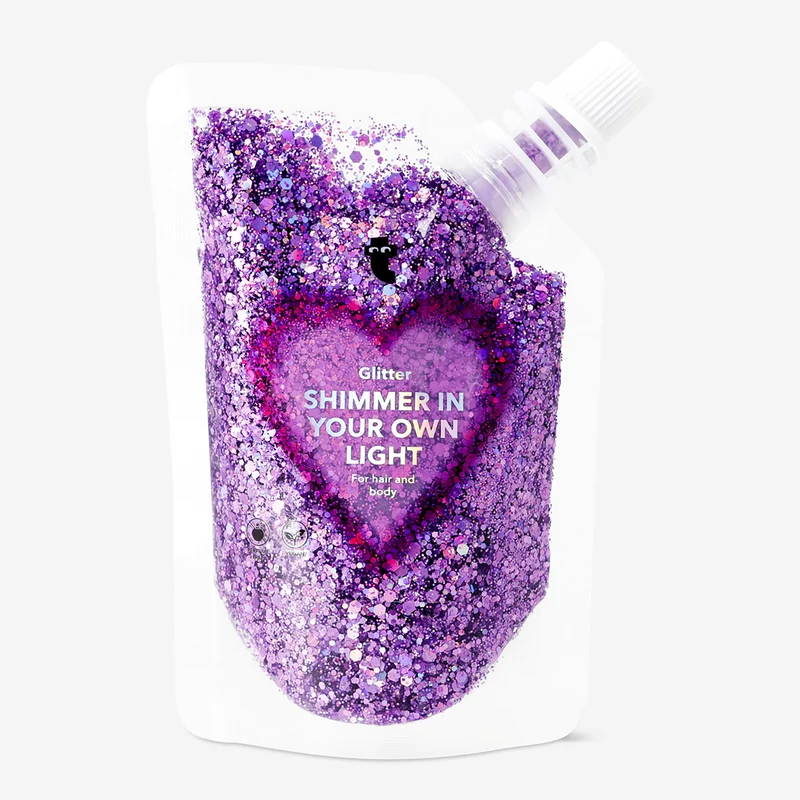 Purple glitter - For hair and body