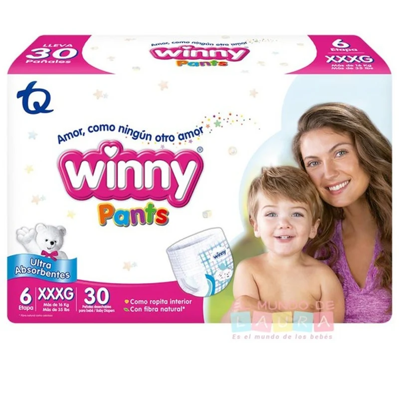 Pañales Winny pants etapa 6 x 30/XXXG