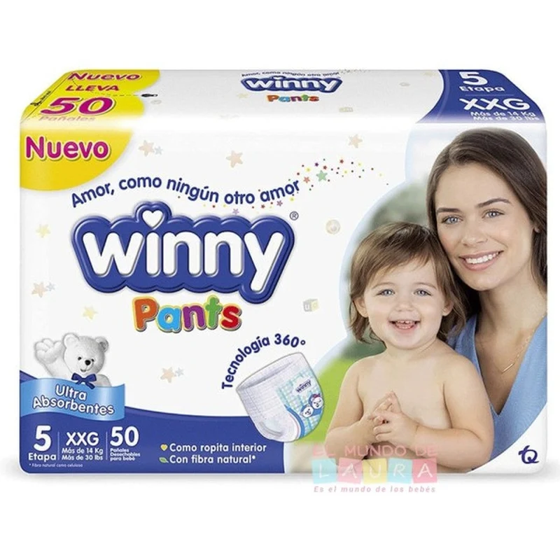 Pañales Winny pants etapa 5/XXG x 50 Unds