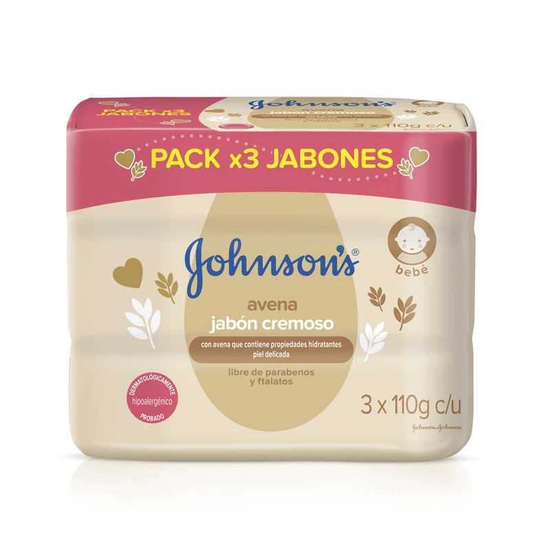 Jabón Johnson Baby Avena x 3