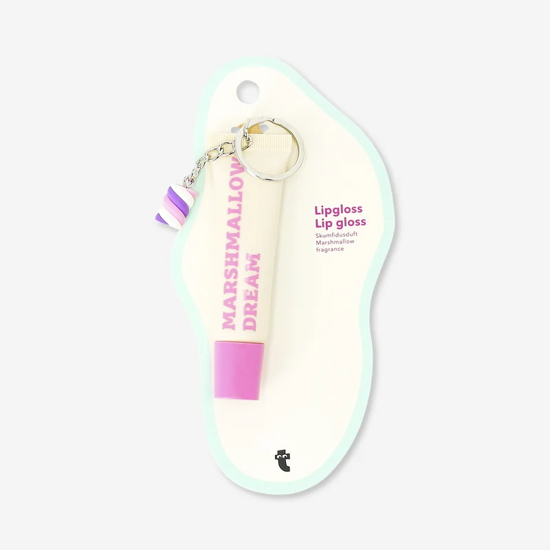 Lip gloss with charm - Marshmallow fragrance