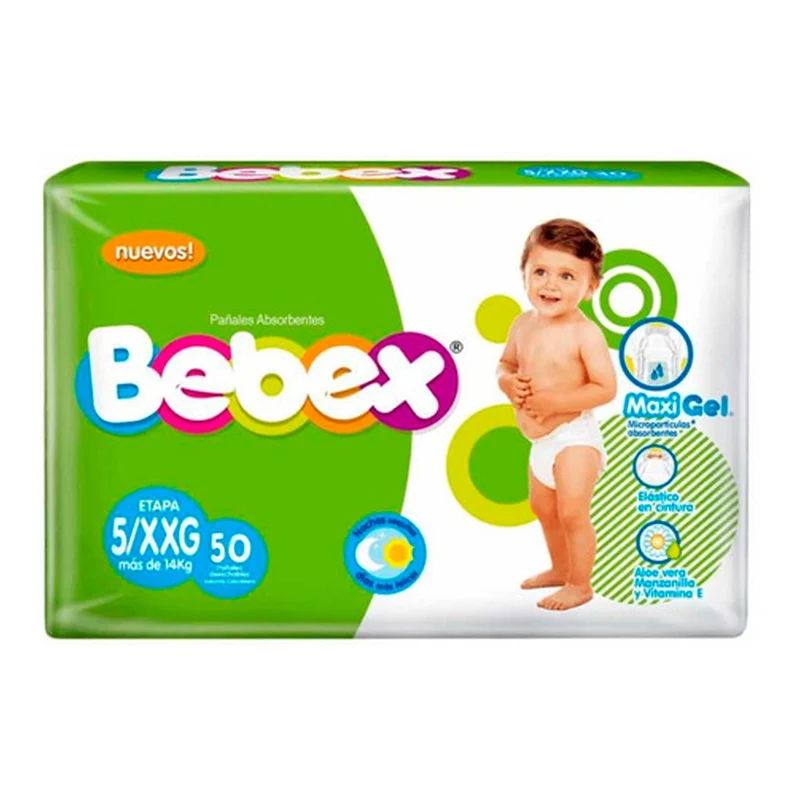 Pañales Bebex Etapa 5/XXG x 50 Unds