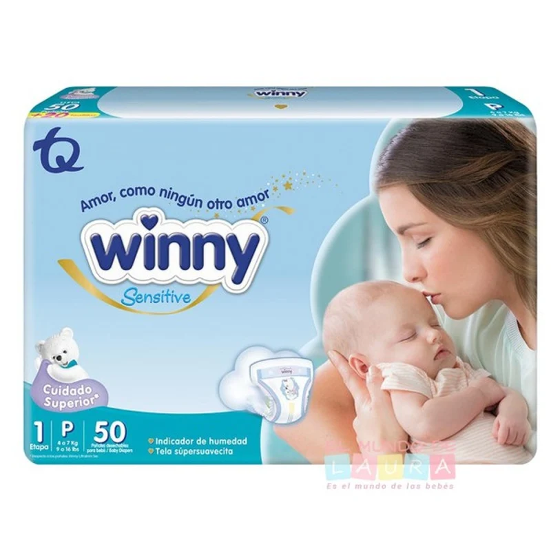 Pañales Winny Sensitive etapa 1/P x 50 Unds
