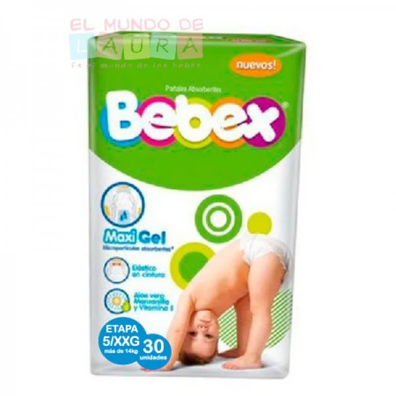 Pañales Bebex Etapa 5/XXG x 30 Unds