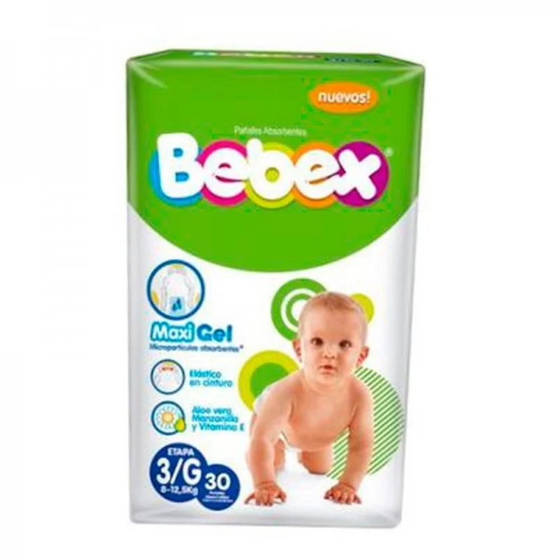 Pañales Bebex Etapa 3/G Pague 25 lleve 30