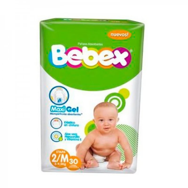 Pañales Bebex Etapa 2/M Pague 25 lleve 30 Unds