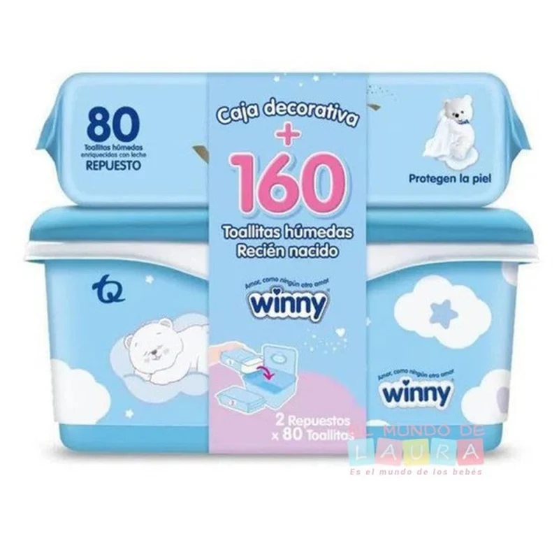 Toallitas Winny Sensitive x 160 + Caja