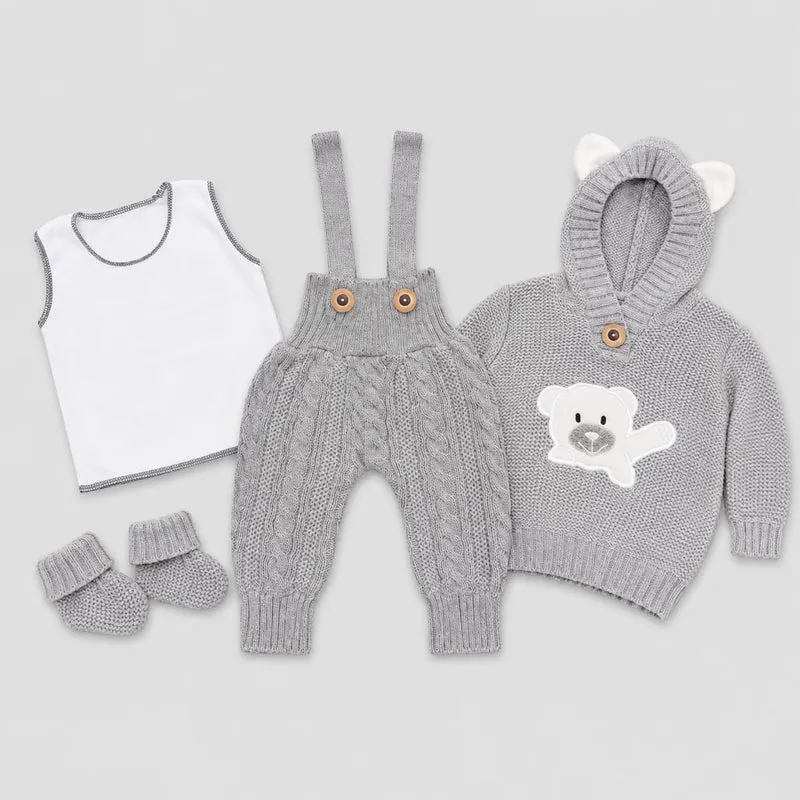 Conjunto Tejido para Bebé 4 Piezas