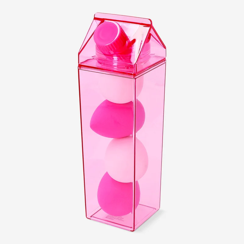 Makeup blender sponges in milk carton