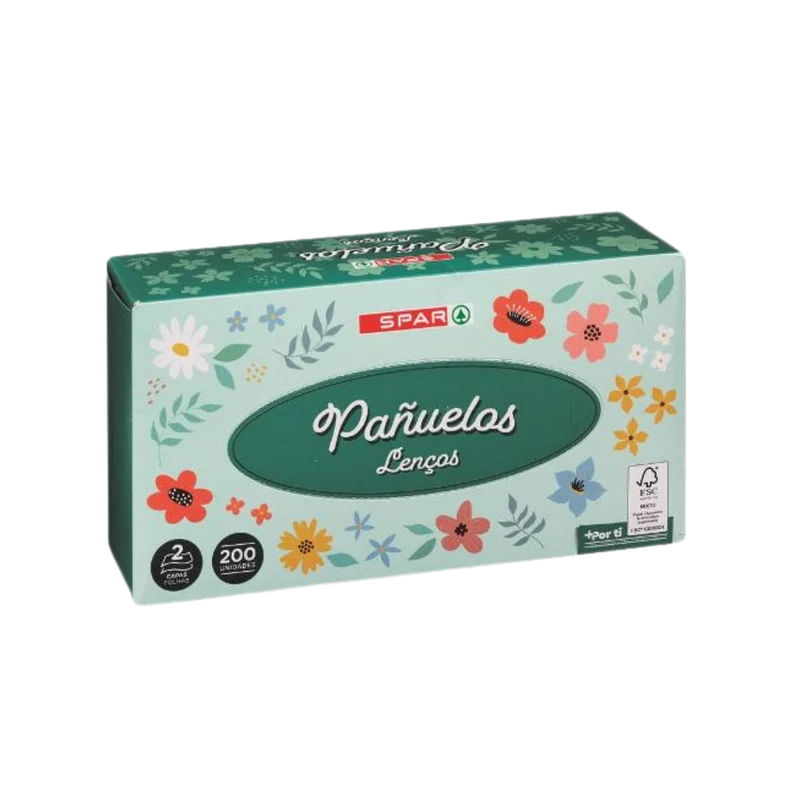 Caja de Pañuelos 2 Capas SPAR 200u