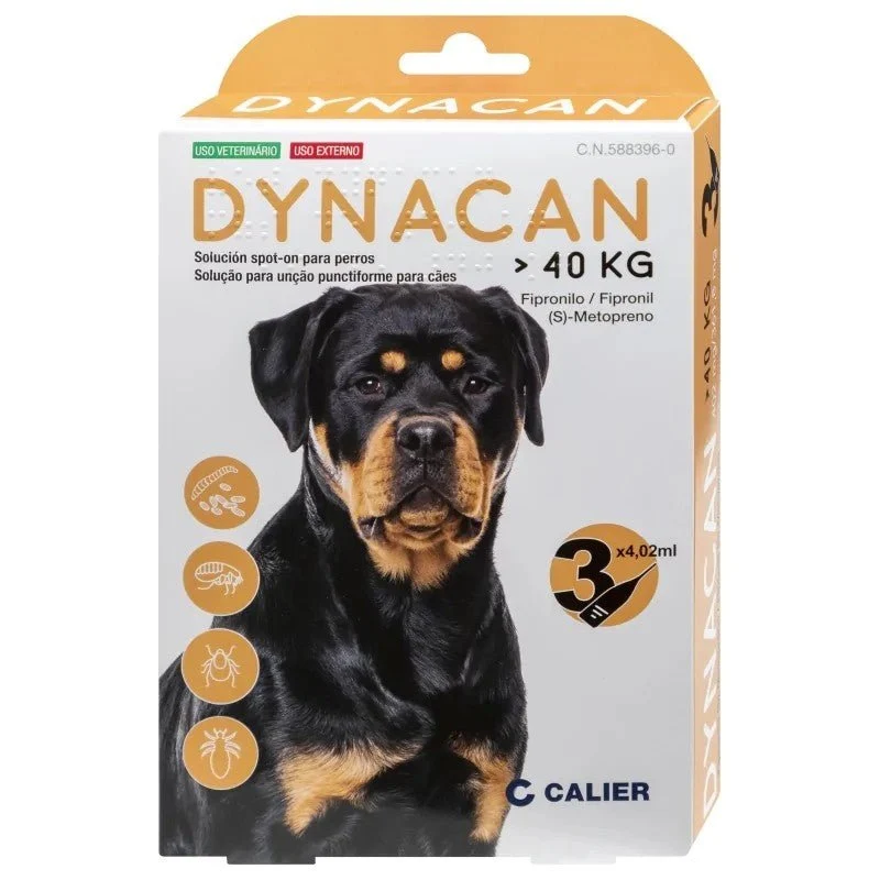Dynacan Perro +40 kg Antiparasitario Pipetas 3 ud Calier