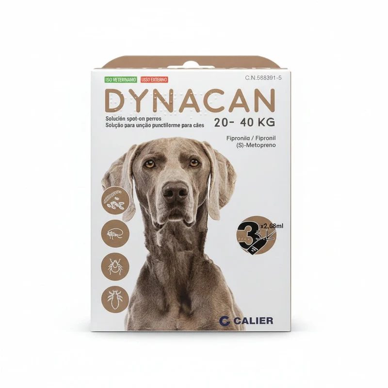 Dynacan Perro 20-40 kg Antiparasitario Pipetas 3 ud Calier