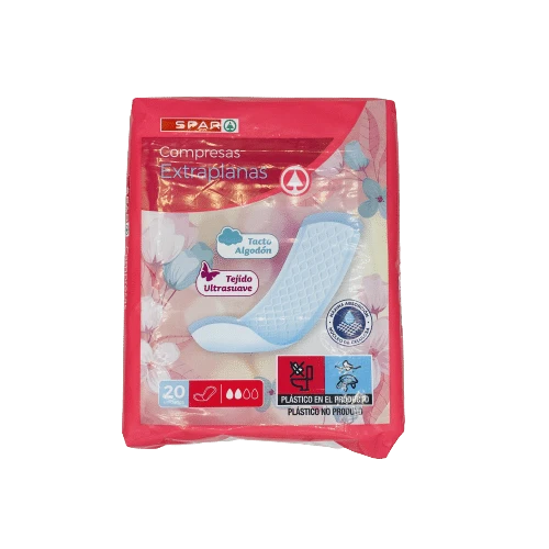 Compresas Extraplanas Tacto Algodón SPAR