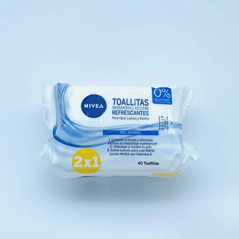 Toallitas Desmaquilladoras Piel Normal Nivea 40u