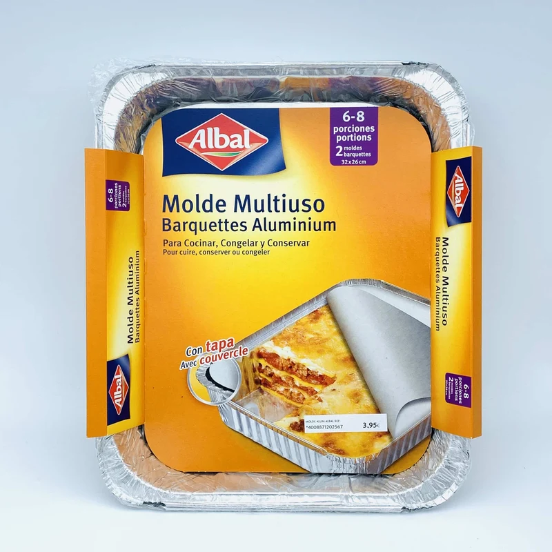 Molde de Aluminio Multiuso Albal 6-8 porciones 2u
