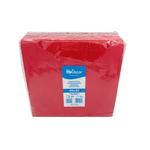 Servilleta Color Rojo Hodecor 40x40cm 50u